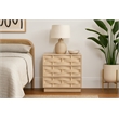 Meridian Furniture Weave Natural Oak Veneer Night Stand