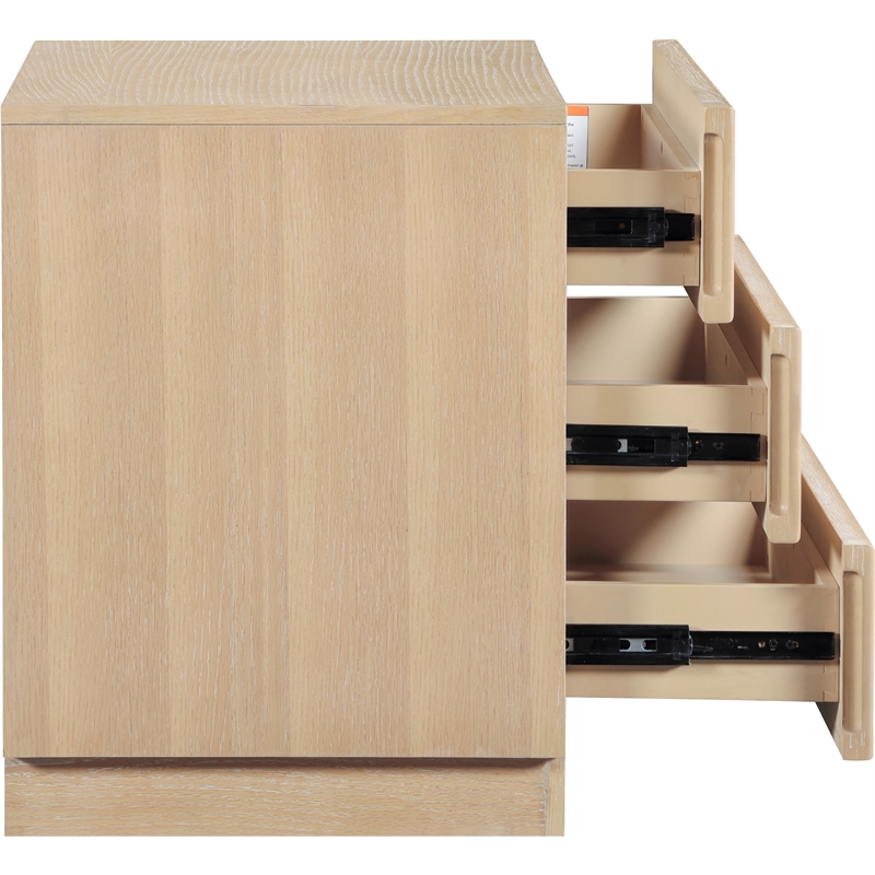 Meridian Furniture Weave Natural Oak Veneer Night Stand