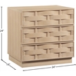 Meridian Furniture Weave Natural Oak Veneer Night Stand