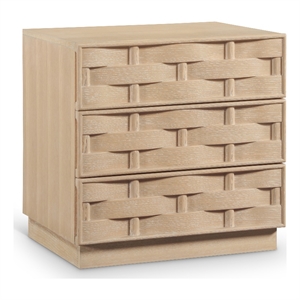 Meridian Furniture Weave Natural Oak Veneer Night Stand