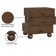 Meridian Furniture Askew Brown Oak Veneer Night Stand