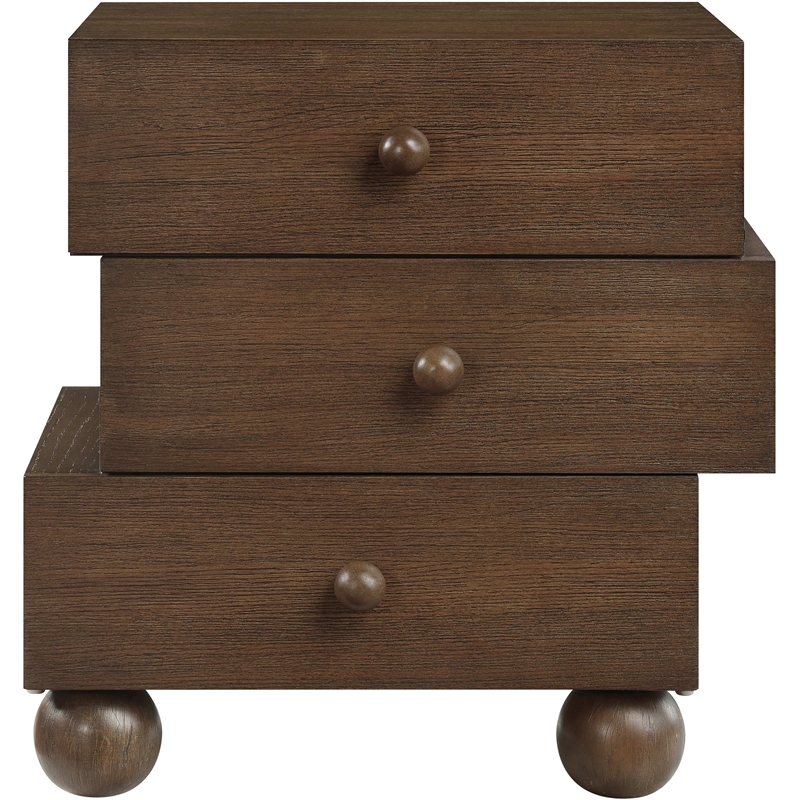 Meridian Furniture Askew Brown Oak Veneer Night Stand