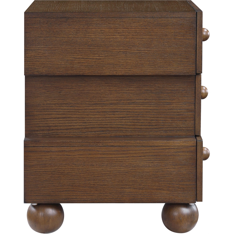 Meridian Furniture Askew Brown Oak Veneer Night Stand
