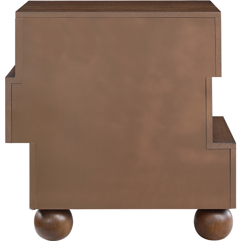 Meridian Furniture Askew Brown Oak Veneer Night Stand