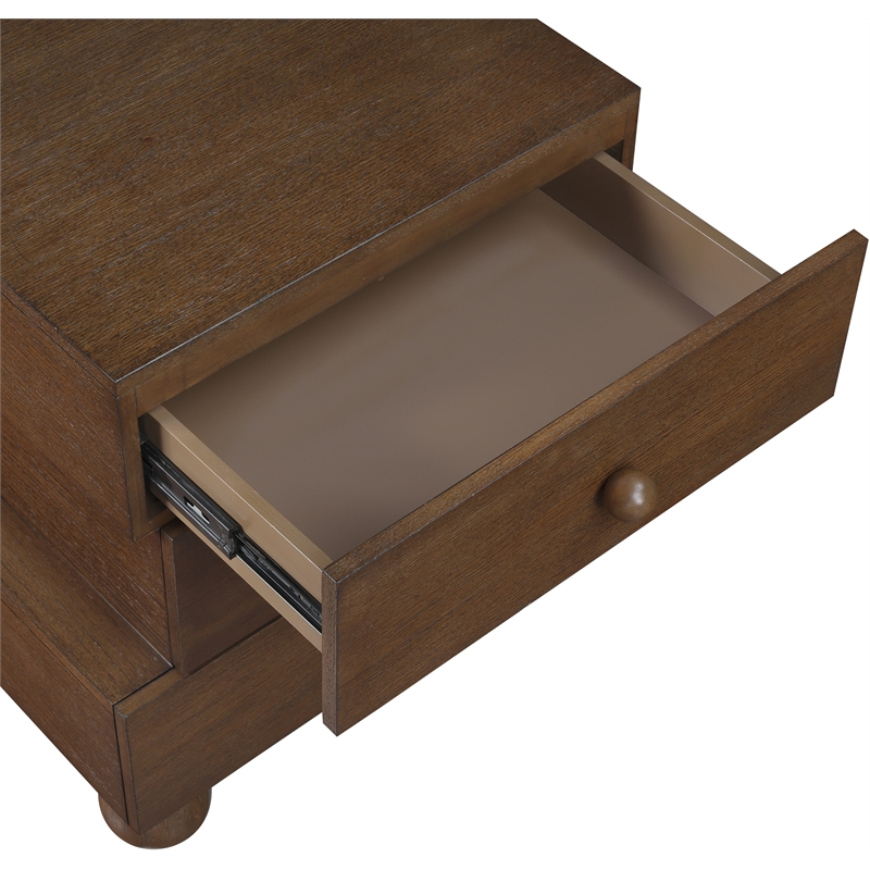 Meridian Furniture Askew Brown Oak Veneer Night Stand