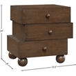 Meridian Furniture Askew Brown Oak Veneer Night Stand