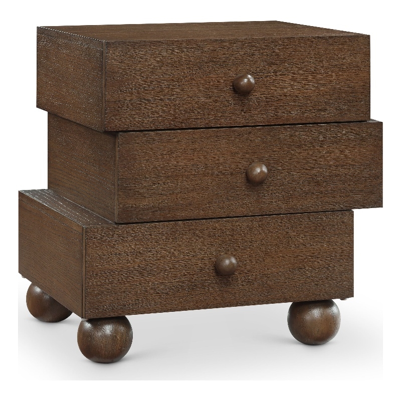 Meridian Furniture Askew Brown Oak Veneer Night Stand