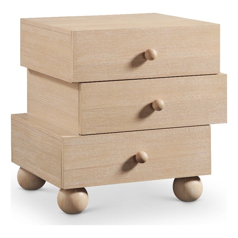 Meridian Furniture Askew Natural Oak Veneer Night Stand