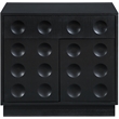 Meridian Furniture Compass Black Oak Veneer Night Stand
