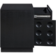 Meridian Furniture Compass Black Oak Veneer Night Stand
