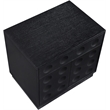 Meridian Furniture Compass Black Oak Veneer Night Stand