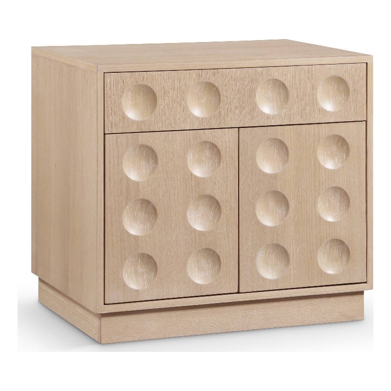 Meridian Furniture Compass Natural Oak Veneer Night Stand