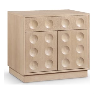 Meridian Furniture Compass Natural Oak Veneer Night Stand
