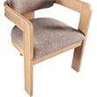 Meridian Furniture Sacha Brown Linen Textured Fabric Dining Chair (Set of 2)