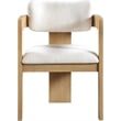 Meridian Furniture Sacha Cream Linen Textured Fabric Dining Chair (Set of 2)