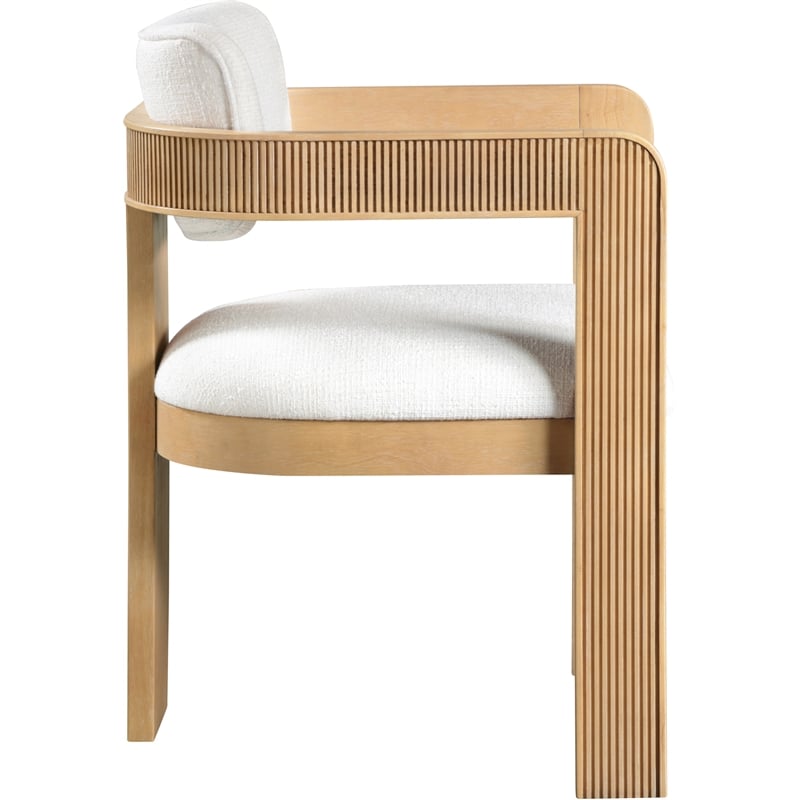 Meridian Furniture Sacha Cream Linen Textured Fabric Dining Chair (Set of 2)