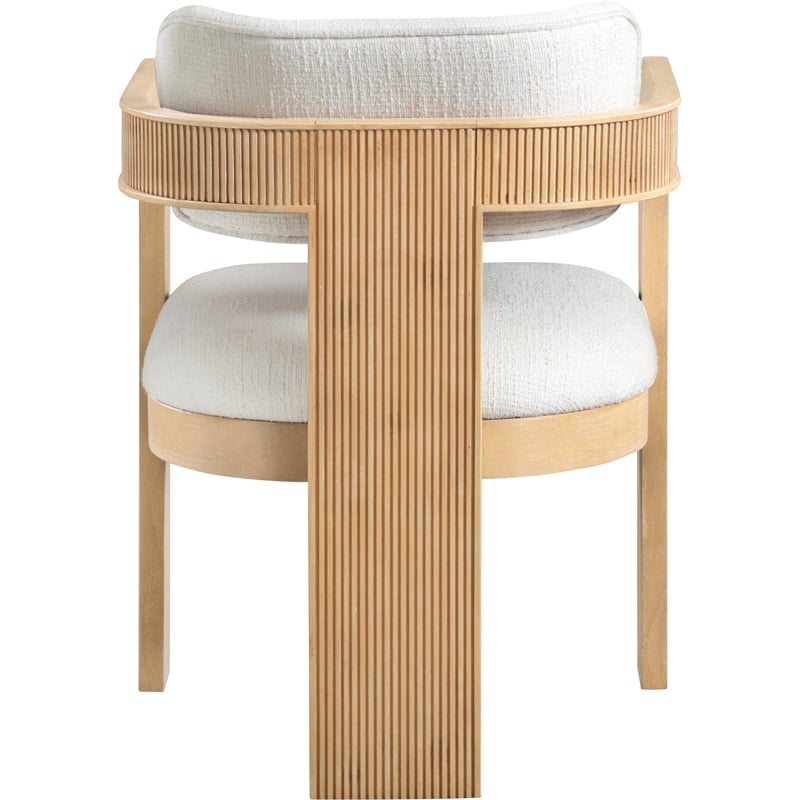 Meridian Furniture Sacha Cream Linen Textured Fabric Dining Chair (Set of 2)
