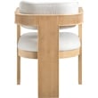 Meridian Furniture Sacha Cream Linen Textured Fabric Dining Chair (Set of 2)
