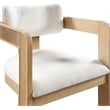 Meridian Furniture Sacha Cream Linen Textured Fabric Dining Chair (Set of 2)
