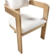 Meridian Furniture Sacha Cream Linen Textured Fabric Dining Chair (Set of 2)