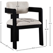 Meridian Furniture Sacha Beige Linen Textured Fabric Dining Chair (Set of 2)