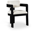 Meridian Furniture Sacha Cream Linen Textured Fabric Dining Chair (Set of 2)