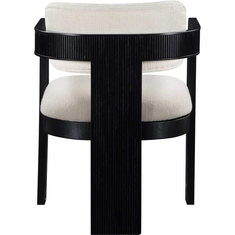 Meridian Furniture Sacha Cream Linen Textured Fabric Dining Chair (Set of 2)