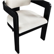 Meridian Furniture Sacha Cream Linen Textured Fabric Dining Chair (Set of 2)