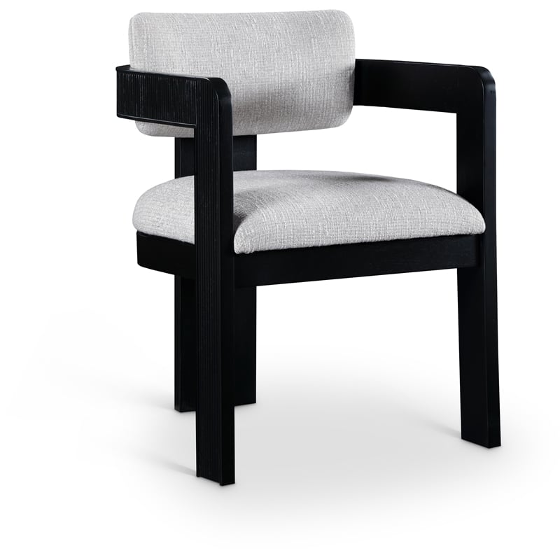 Meridian Furniture Sacha Grey Linen Textured Fabric Dining Chair (Set of 2)