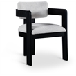 Meridian Furniture Sacha Grey Linen Textured Fabric Dining Chair (Set of 2)