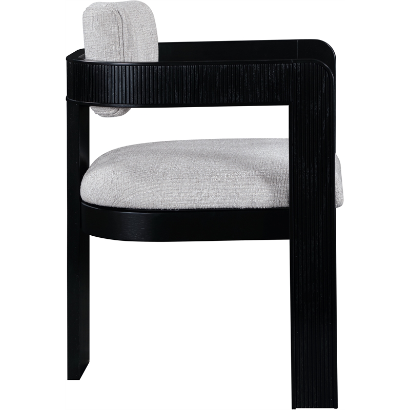 Meridian Furniture Sacha Grey Linen Textured Fabric Dining Chair (Set of 2)