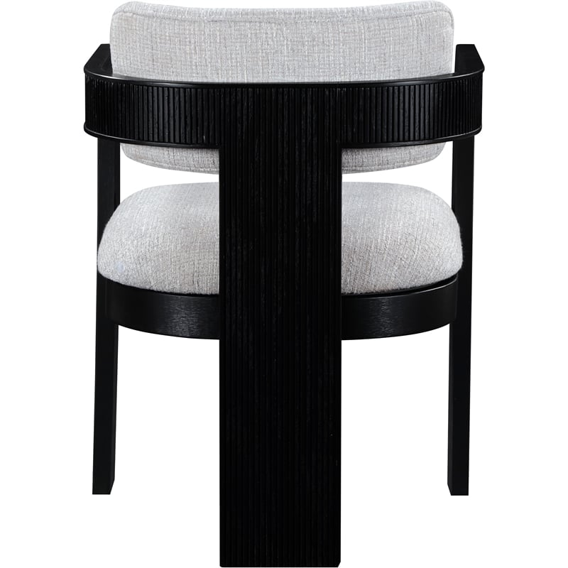 Meridian Furniture Sacha Grey Linen Textured Fabric Dining Chair (Set of 2)