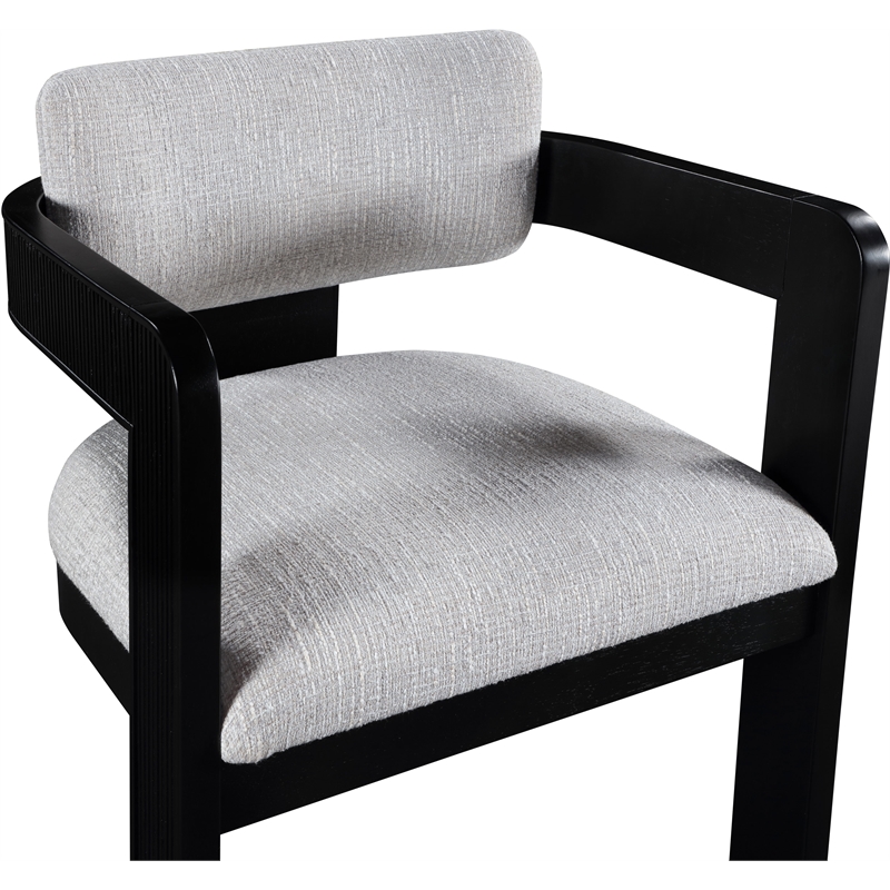 Meridian Furniture Sacha Grey Linen Textured Fabric Dining Chair (Set of 2)