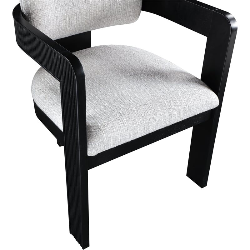 Meridian Furniture Sacha Grey Linen Textured Fabric Dining Chair (Set of 2)