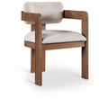 Meridian Furniture Sacha Beige Linen Textured Fabric Dining Chair (Set of 2)