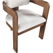 Meridian Furniture Sacha Cream Linen Textured Fabric Dining Chair (Set of 2)