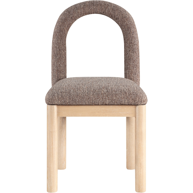 Meridian Furniture Conrad Brown Linen Textured Fabric Dining Chair