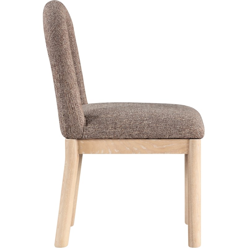 Meridian Furniture Conrad Brown Linen Textured Fabric Dining Chair