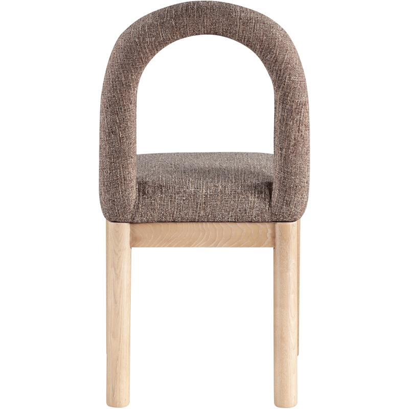 Meridian Furniture Conrad Brown Linen Textured Fabric Dining Chair