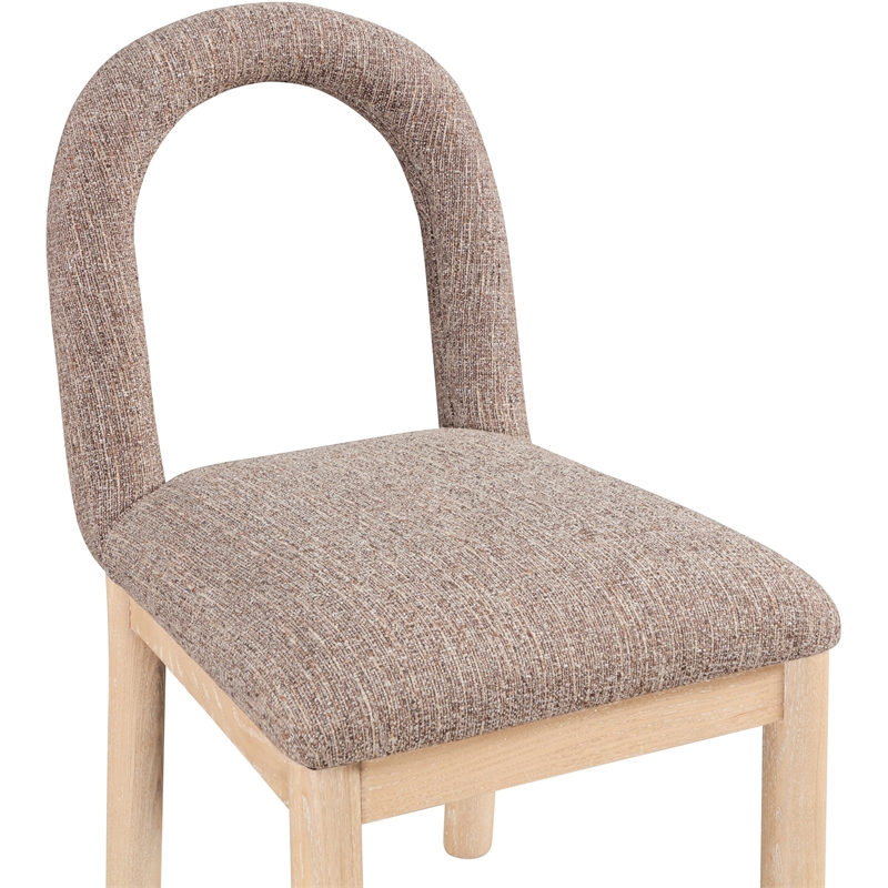 Meridian Furniture Conrad Brown Linen Textured Fabric Dining Chair