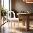 Meridian Furniture Conrad Cream Linen Textured Fabric Dining Chair