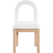 Meridian Furniture Conrad Cream Linen Textured Fabric Dining Chair