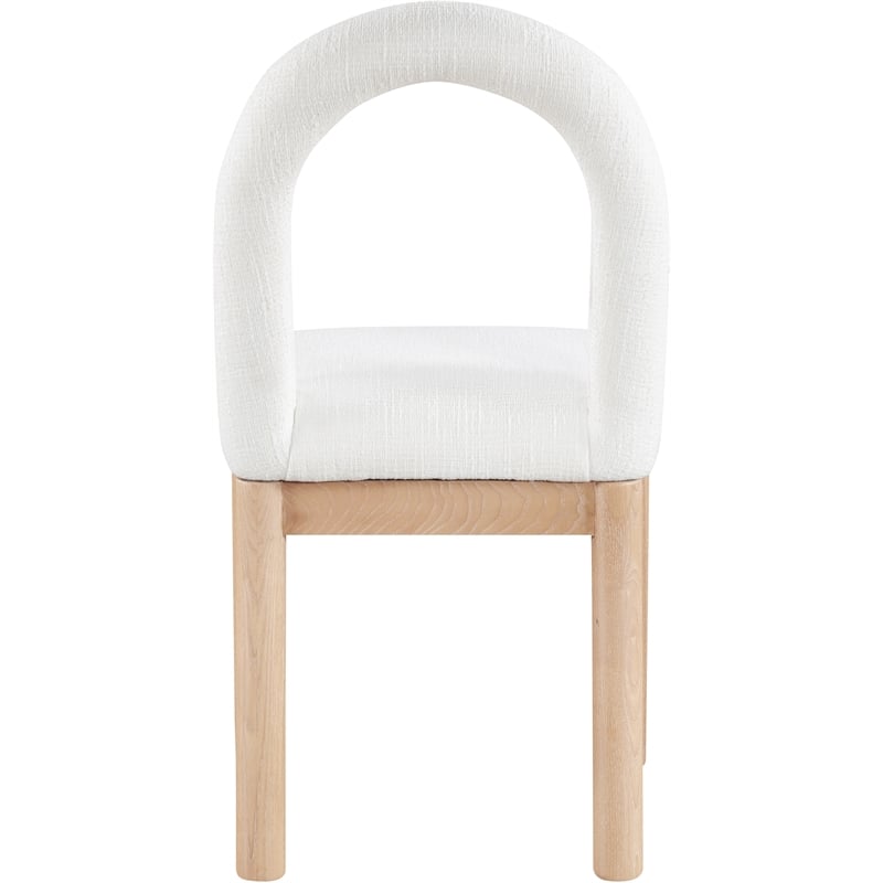 Meridian Furniture Conrad Cream Linen Textured Fabric Dining Chair