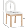 Meridian Furniture Conrad Cream Linen Textured Fabric Dining Chair