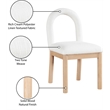 Meridian Furniture Conrad Cream Linen Textured Fabric Dining Chair