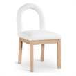 Meridian Furniture Conrad Cream Linen Textured Fabric Dining Chair