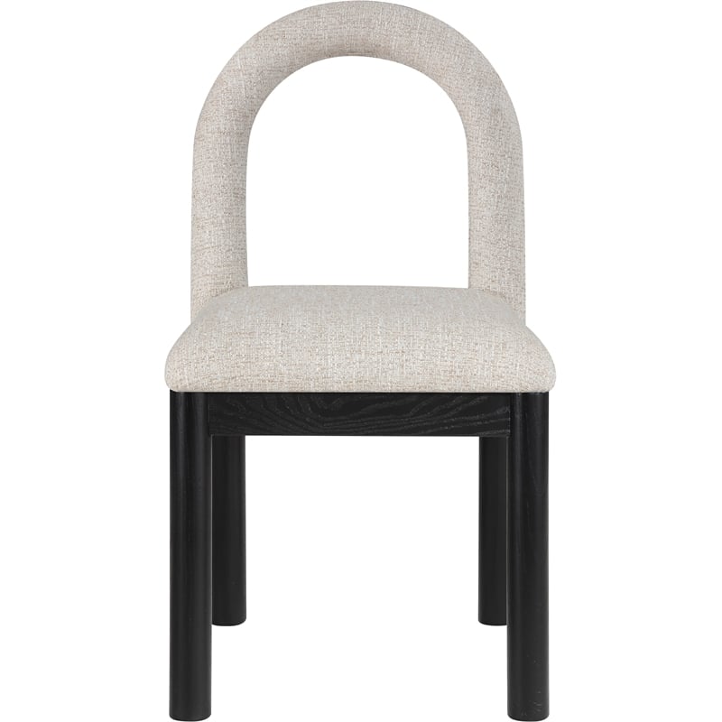 Meridian Furniture Conrad Beige Linen Textured Fabric Dining Chair
