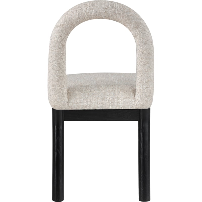 Meridian Furniture Conrad Beige Linen Textured Fabric Dining Chair