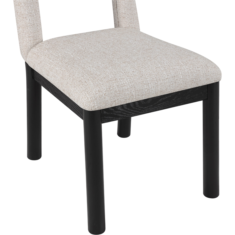 Meridian Furniture Conrad Beige Linen Textured Fabric Dining Chair
