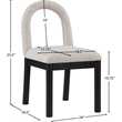 Meridian Furniture Conrad Beige Linen Textured Fabric Dining Chair